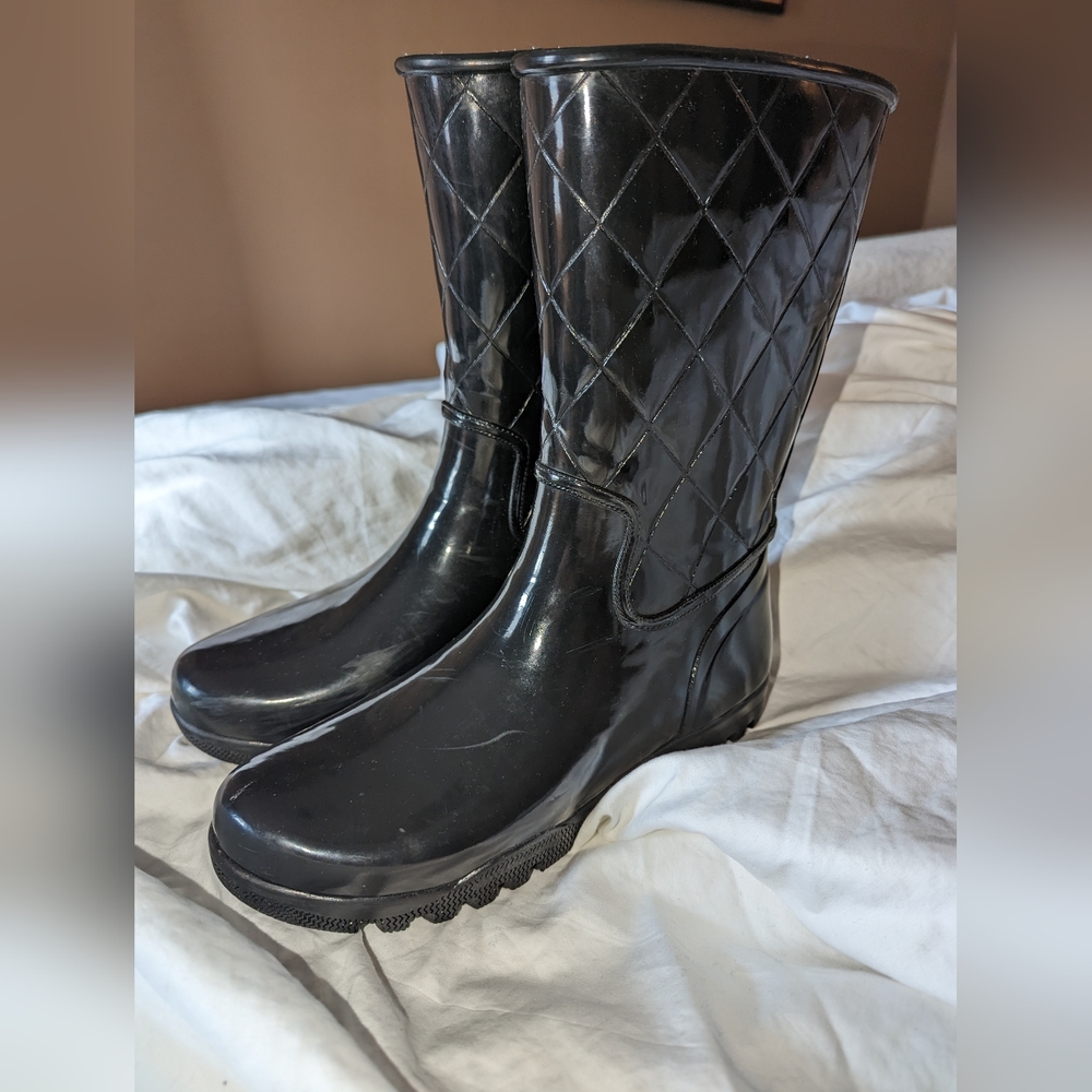 Sperry Topsider Quilted Rubber Rain Boot NELLIE 6